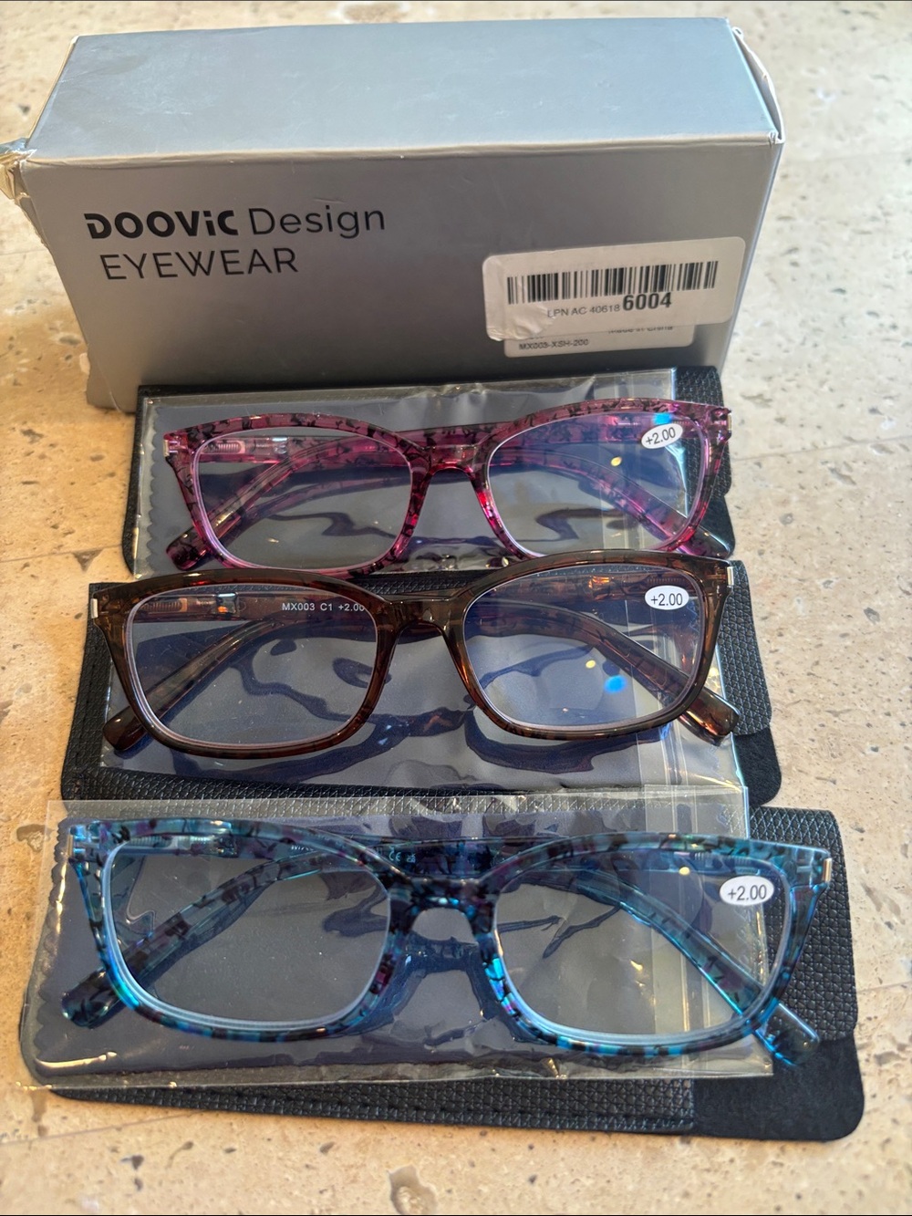 DooVic Design ladies reading glasses +2